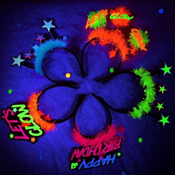 Glow Headbands 10 pcs Neon Fluorescent Blacklight Party Favors for Adults main image 7